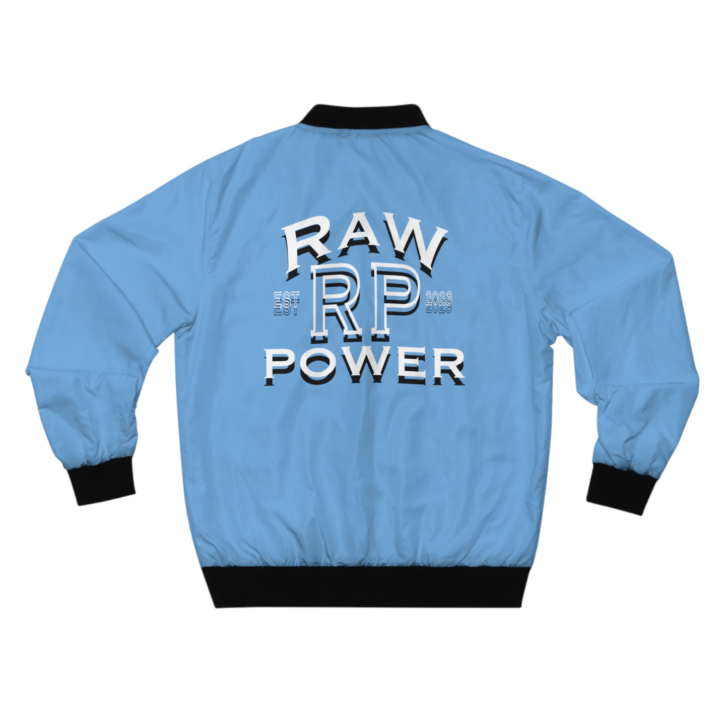 Raw Power Blue College Bomber Jacket