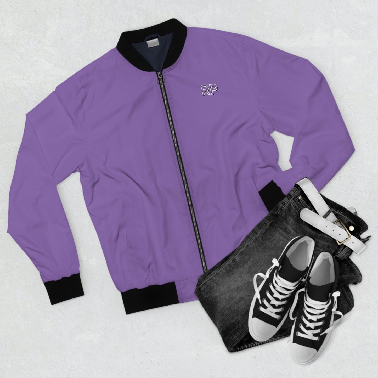 Raw Power Purple College Bomber Jacket