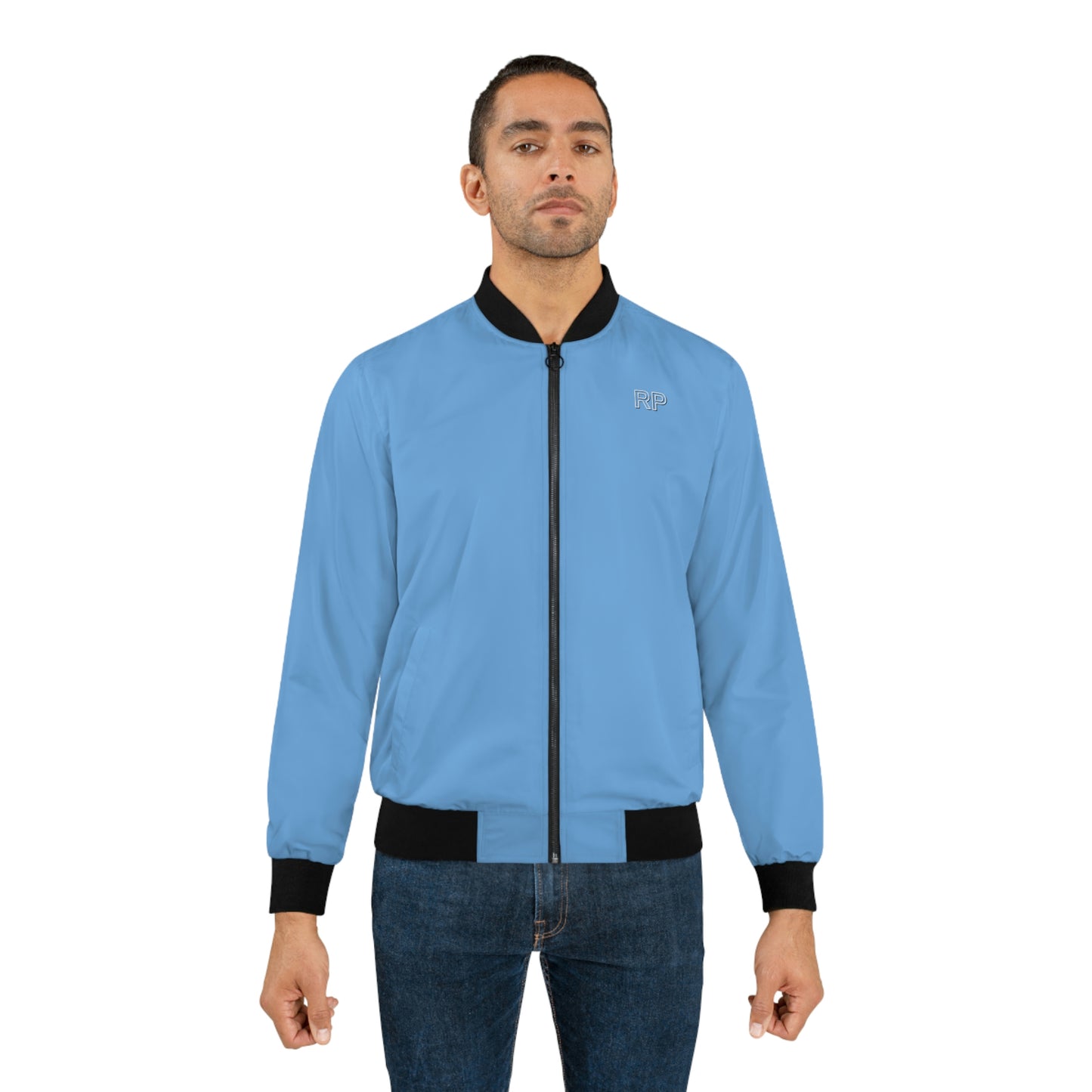 Raw Power Blue College Bomber Jacket