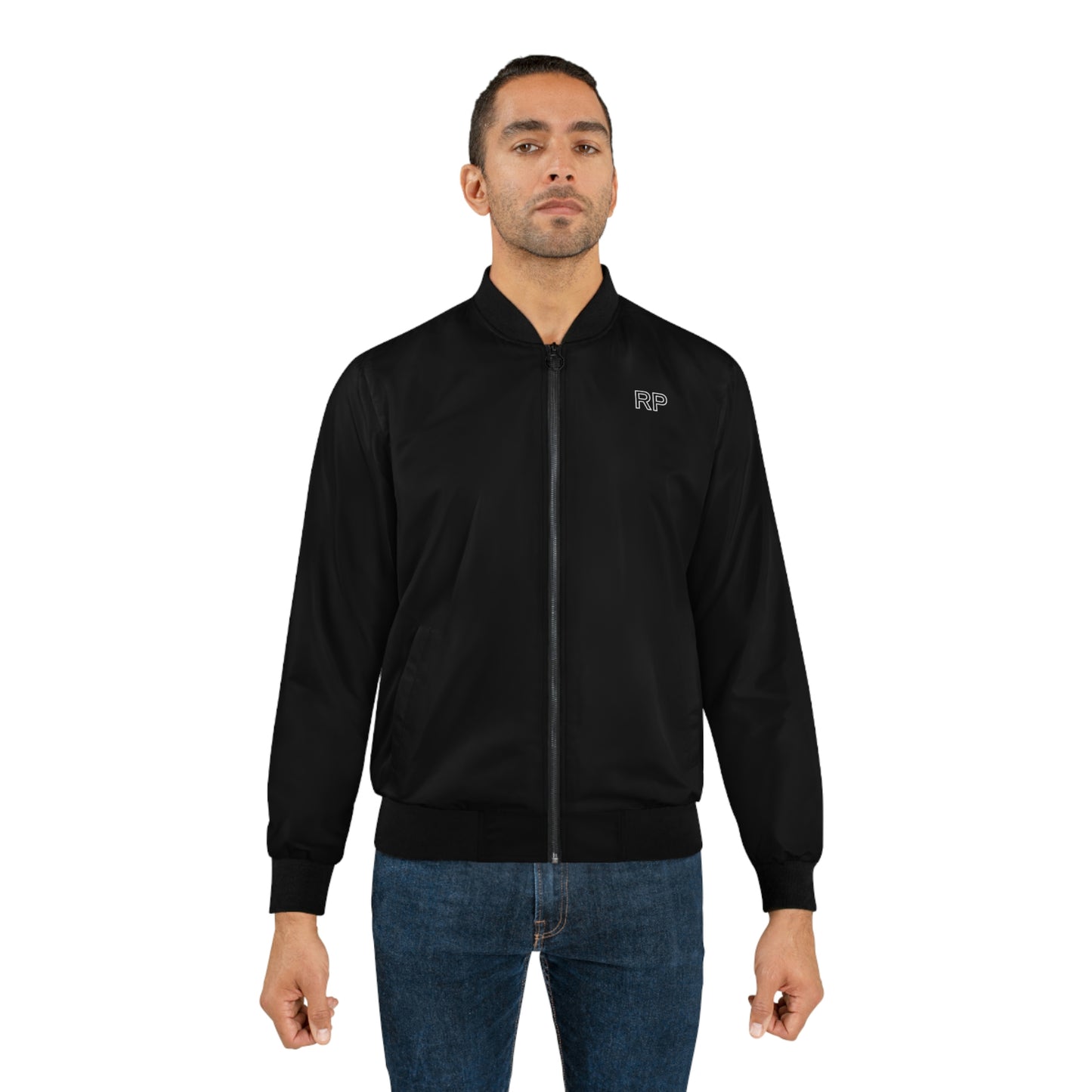 Raw Power Black College Bomber Jacket