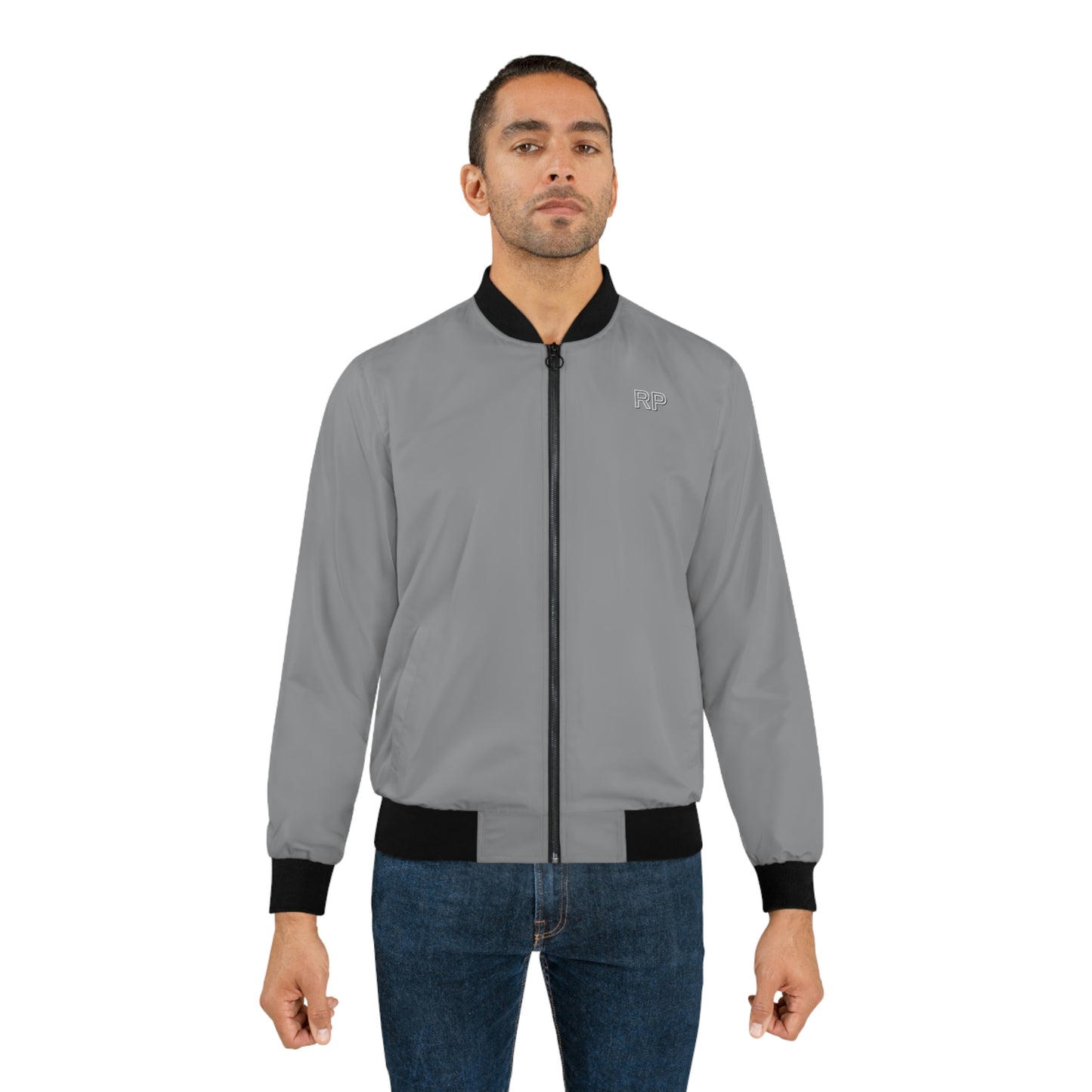 Raw Power Grey College Bomber Jacket