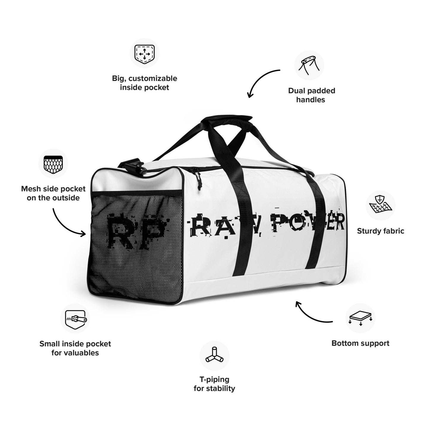 Raw Power Glitch Duffle bag