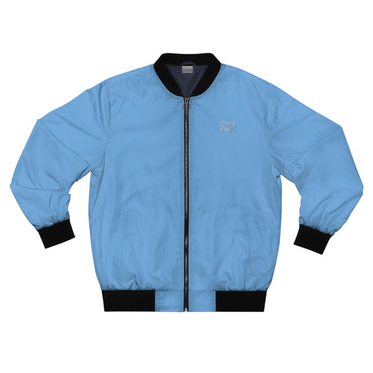 Raw Power Blue College Bomber Jacket