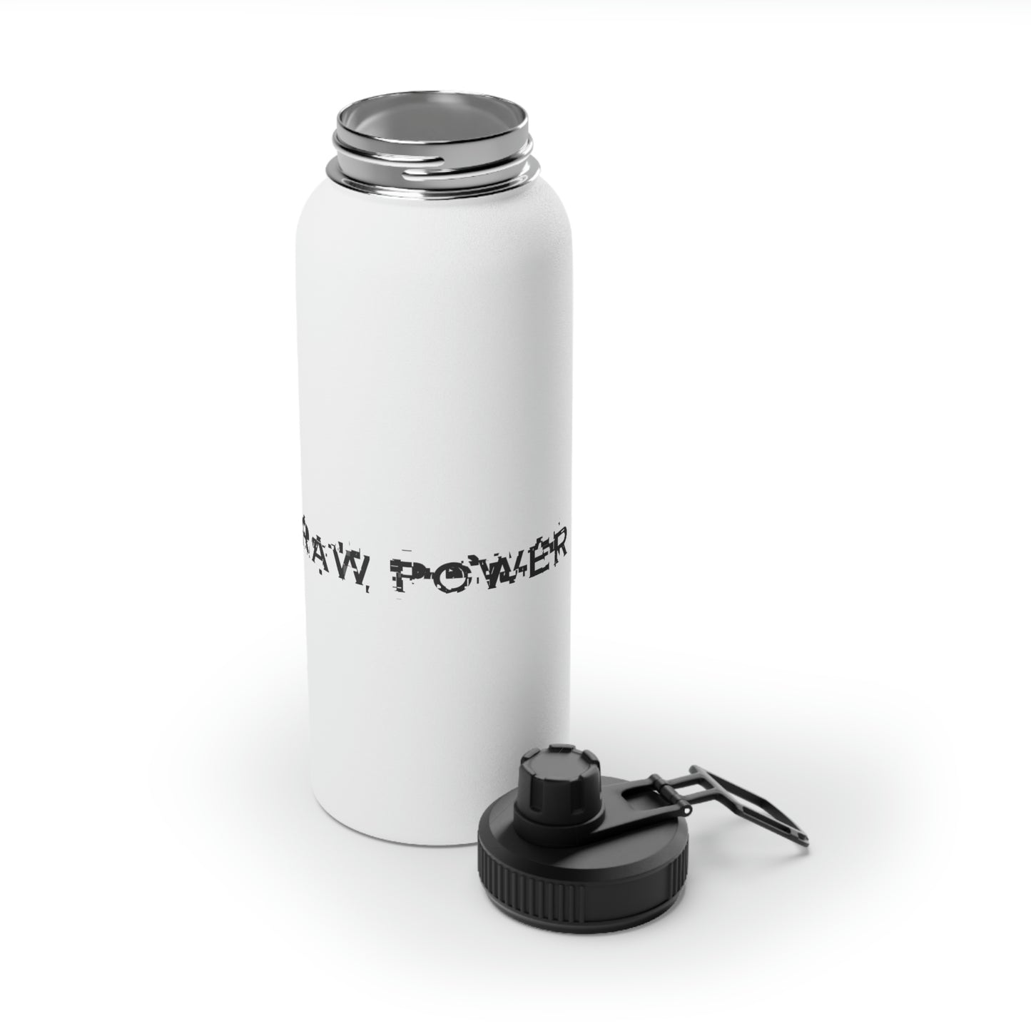 Raw Power Glitch Stainless Steel Water Bottle, Sports Lid