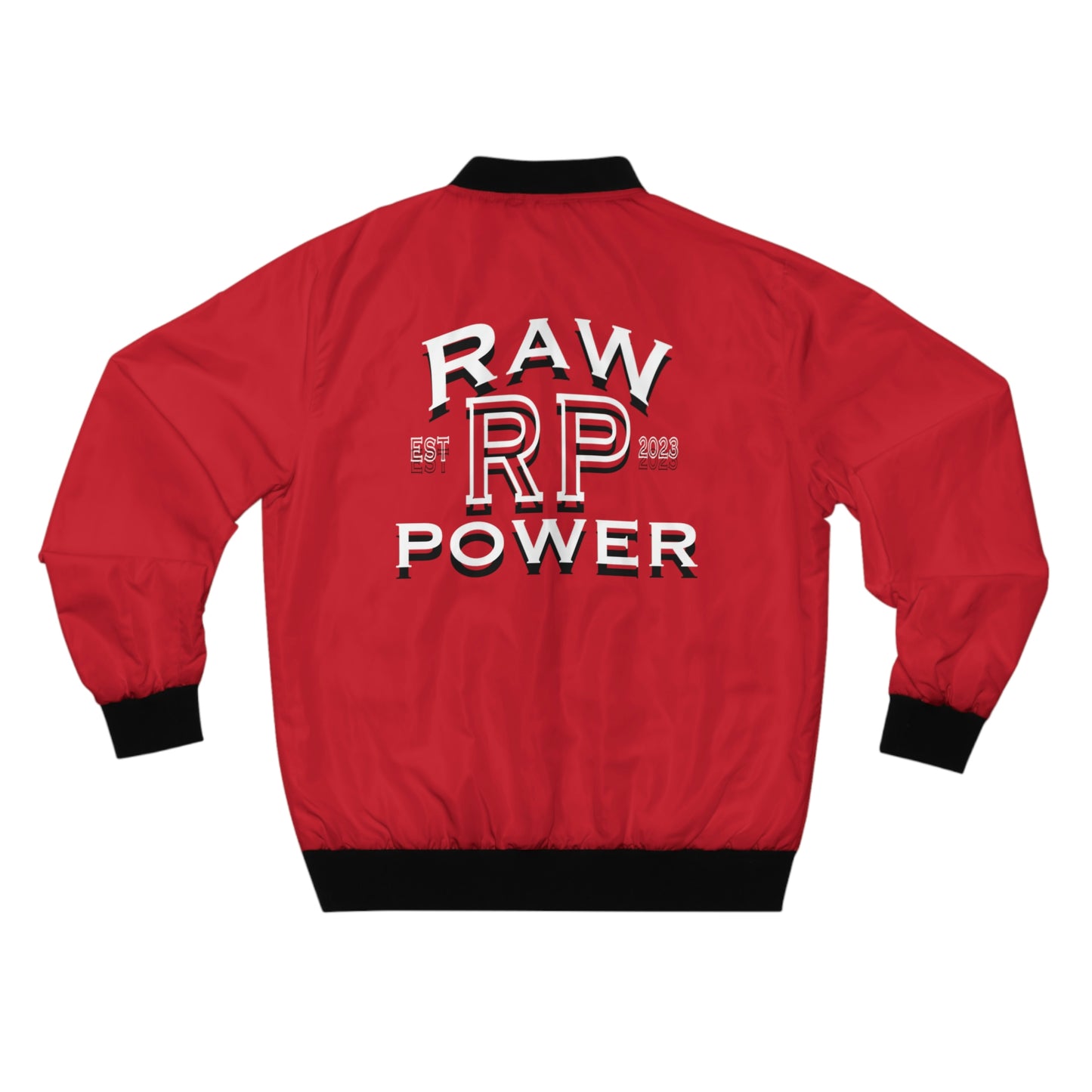 Raw Power Red College Bomber Jacket